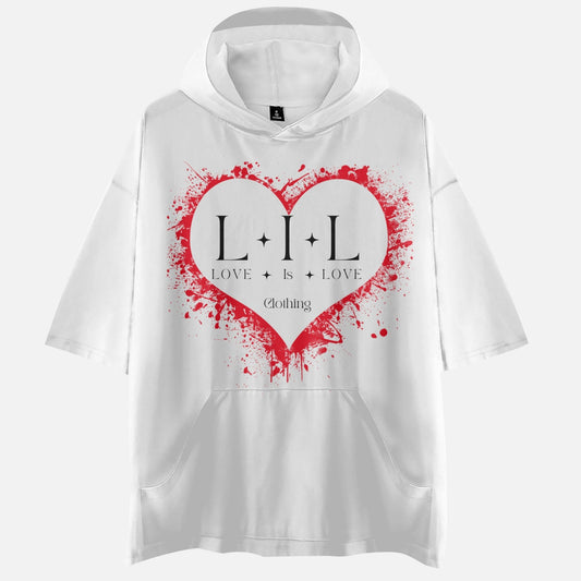 Love Is Love Logo Short Sleeve Hoodie T-Shirt