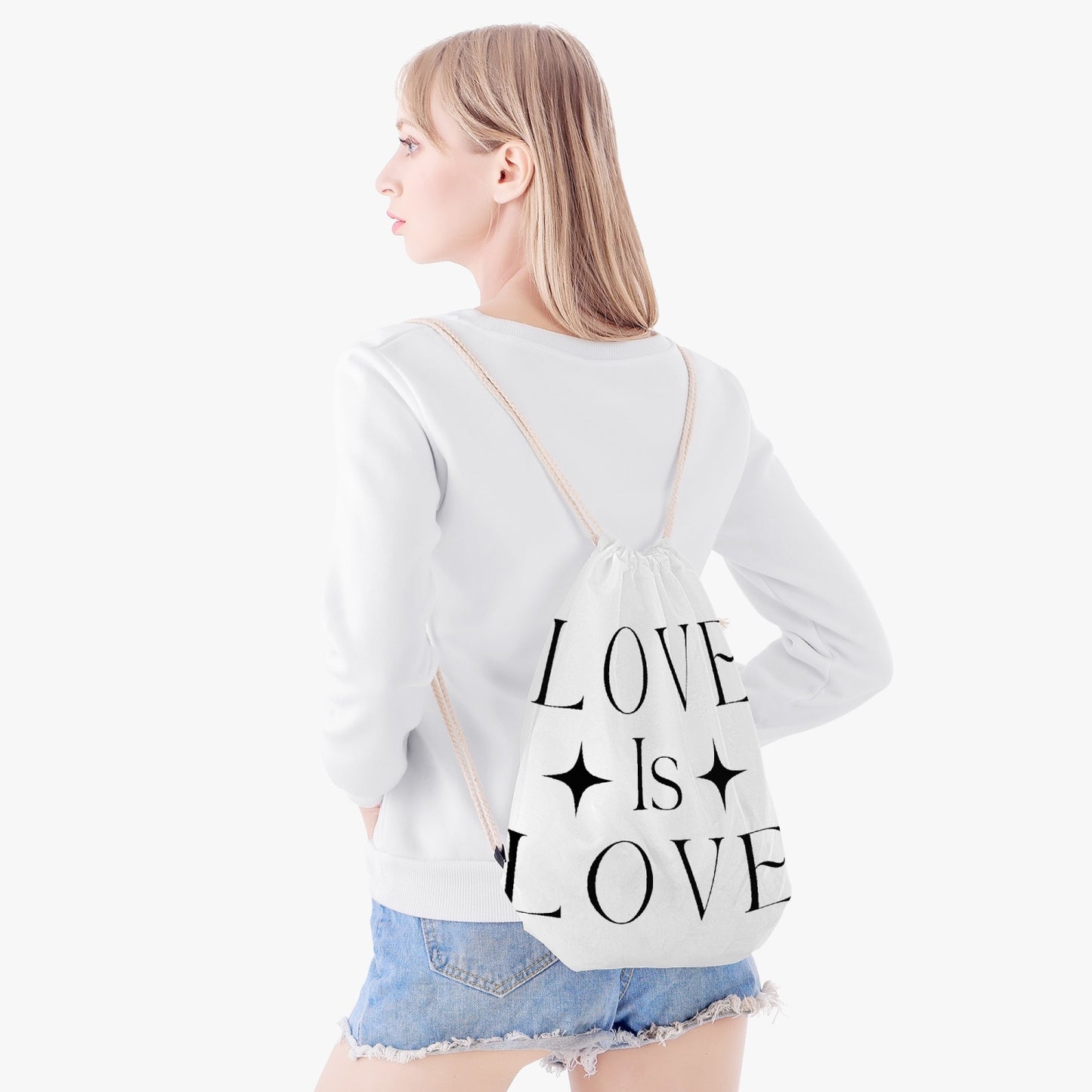 Love Is Love Drawstring Bag