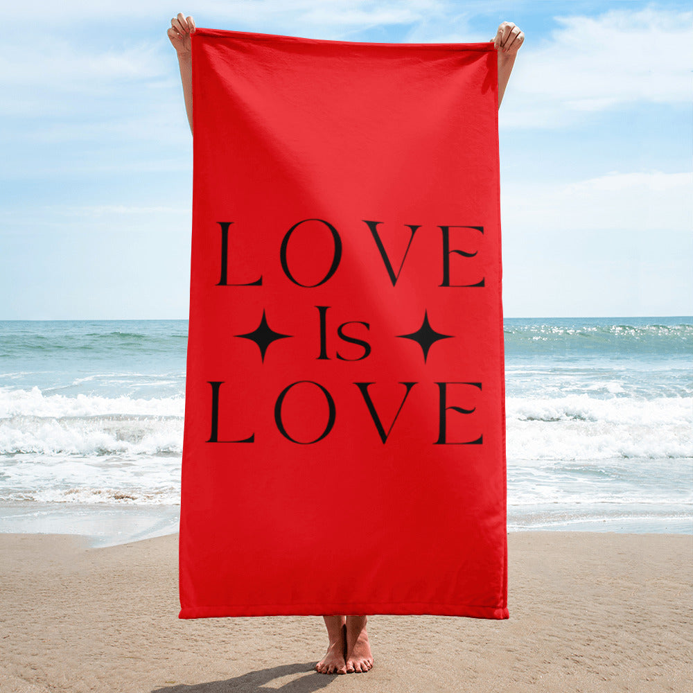 Love Is Love Red Towel