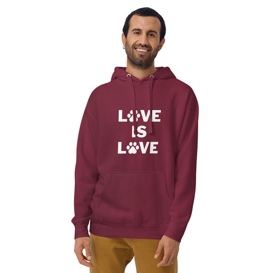 Paw Love is Love Unisex Hoodie